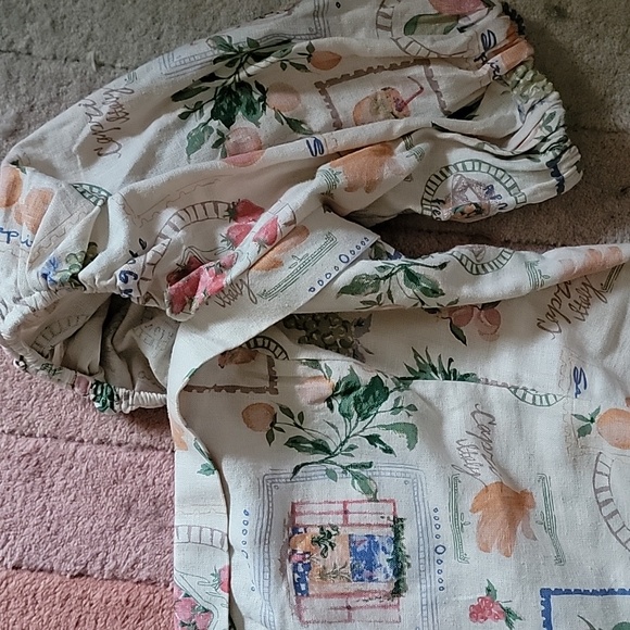 Abercrombie Linen-Blend Puff Sleeve Top Italian Summer Print - Picture 10 of 10